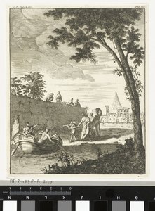 Landscape with boat by Cornelis van Jagen