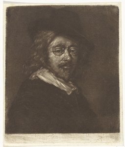 Portrait of Frans Hals with a Hat by Cornelis van Noorde