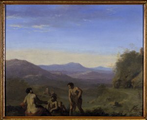 Arcadian Landscape by Cornelis van Poelenburgh or Poelenburch