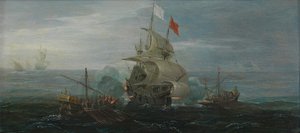 A French ship and barbary pirates, c.1615