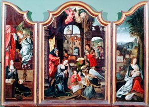 Adoration of the Shepherds, triptych by Cornelius Engebrechtsz