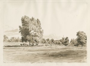 Betley Church by Cornelius Varley