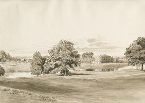 Betley Hall, Oct 1820 by Cornelius Varley