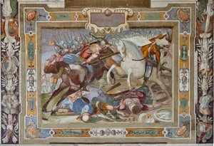 Battle Scene, from the Deeds of Godfrey of Bouillon at the Capture of Jerusalem by Cosimo Daddi