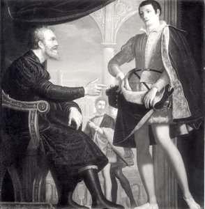 Michelangelo (1475-1564) and Francesco I (1541-87) de Medici by Cosimo Gamberucci or Gambaruccio