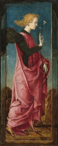 The Archangel Gabriel (middle left panel) by Cosimo Tura