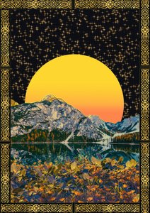 Golden Sun Mountain Lake by CosmoZach