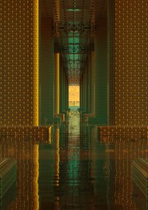Opulent Golden Hallway