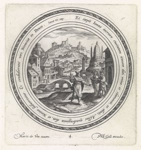 Jonah Preaching in Nineveh (History of Jonah) by Crispijn van de Passe (I)
