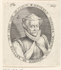 Portrait of Janneke Peipeler by Crispijn van de Passe (I)