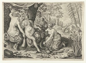 Nymphs Filling the Horn of Plenty (Metamorphoses of Ovid)