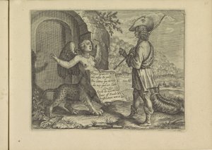 Conversation Between a Sphinx and a Shepherd by Crispijn van de Passe (II)