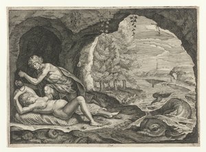 Peleus Sneaks Up on the Sleeping Thetis (series title: Metamorphoses of Ovid)
