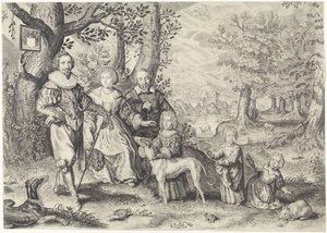 Portrait of Guy Michel Lejay and His Family by Crispijn van de Passe (II)