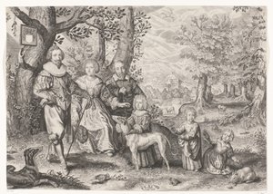 Portrait of Guy Michel Lejay and His Family by Crispijn van de Passe (II)