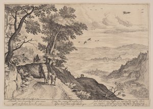 Vast Landscape with Coach Driver by Crispijn van de Passe I