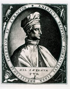 Portrait of Amerigo Vespucci by Crispin I de (after) Passe