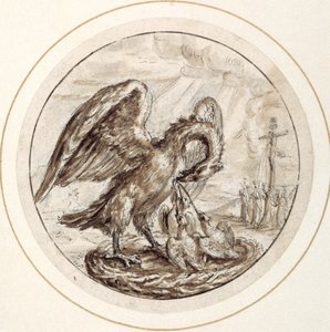 A Pelican in Her Piety, Early 17th Century by Crispin I de Passe