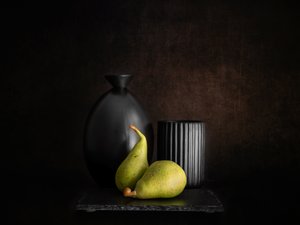 Moody Pears Still Life