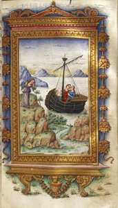 Oenone grieving at the sight of Paris with Helen (Illustration for The Heroides by Ovid, 1485-1499)