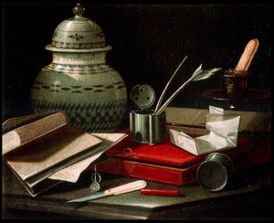 Still Life with Writing Implements