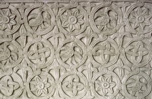 Detail from a carved screen, 9th-10th century