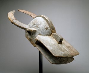 Helmet mask of a bush cow (Vara Society), Western Sudan, Sub-Saharan Africa, late 19th century by Culture Chamba