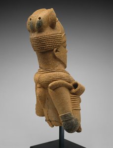 Head and Torso of a Female Figure, Jos Plateau Region, Nigeria, 500 BC-AD 200 by Culture Nok