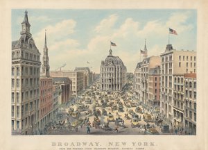 Broadway, New York: From the Western Union Telegraph Building Looking North by Currier and Ives