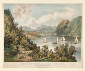 The Scenery of the Hudson. View, Near by Currier and Ives