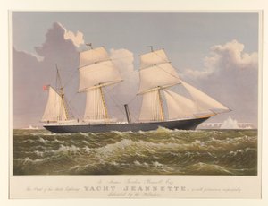 Yacht Jeannette by Currier and Ives