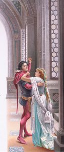Wilt thou be gone? It is not yet new day (illustration from Romeo and Juliet) by Curtazzo Curtazzo