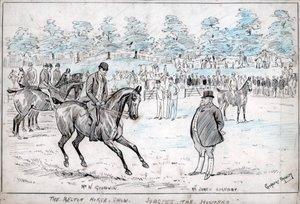 The Melton horse show, judging the hunters, c1880-1940