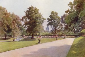 Looking towards Westminster, Marlborough House Garden