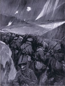Bulgarians Besieging Adrianople 1912-1913, Illustration from Hutchinson
