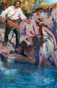 Illustration for Westward Ho! by Cyrus Cuneo