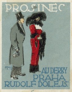 December. Au Derby Rudolf Dole fashions, Prague by Czech School