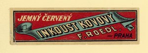 F Roedl soft red metallic ink, Prague