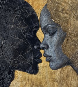 Black Gold Kiss by DDiArte