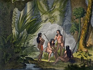 Camacani Tribesmen in Woodland in the Amazon Jungle, Brazil, from 