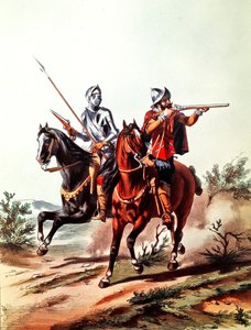 French Cavalry Armed with Wheel-Lock Pistols by D. de (after) Noirmort