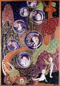 Wedgwood Fairyland lustre plaque, c.1917 by Daisy Makeig Jones