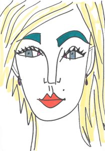 Girl with blue eyes by Daisy de Villeneuve