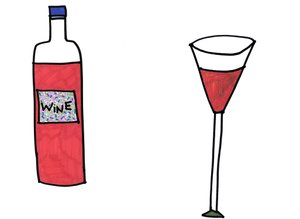 Wine & Glass by Daisy de Villeneuve