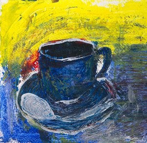 Vibrant Blue Coffee Cup