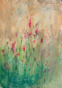 Vibrant Floral Abstract by Dale Hefer