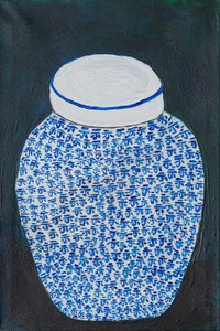 Blue and White Ginger Jar by Dale Hefer & Family