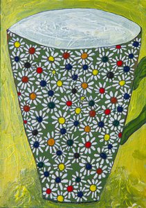 Colorful Daisy Teacup
