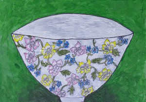 Colorful Floral Bowl by Dale Hefer & Family