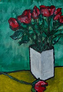 Red Roses Still Life by Dale Hefer & Family